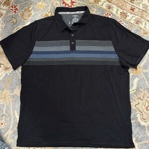 Flag & anthem black w/ stripes polo, brand new w/ tags , XXL